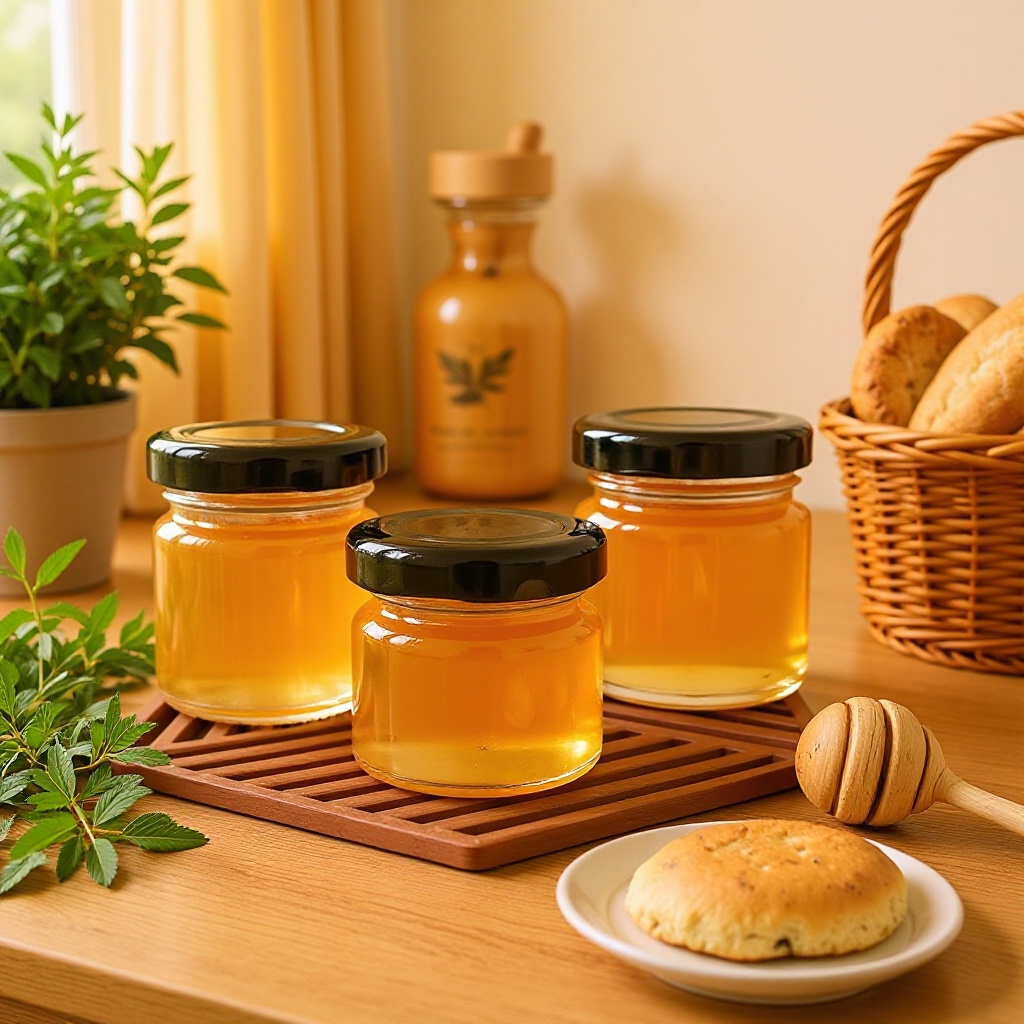 玻璃蜂蜜瓶 密封储物罐带盖食品级罐子 辣椒酱小果酱瓶子 50克