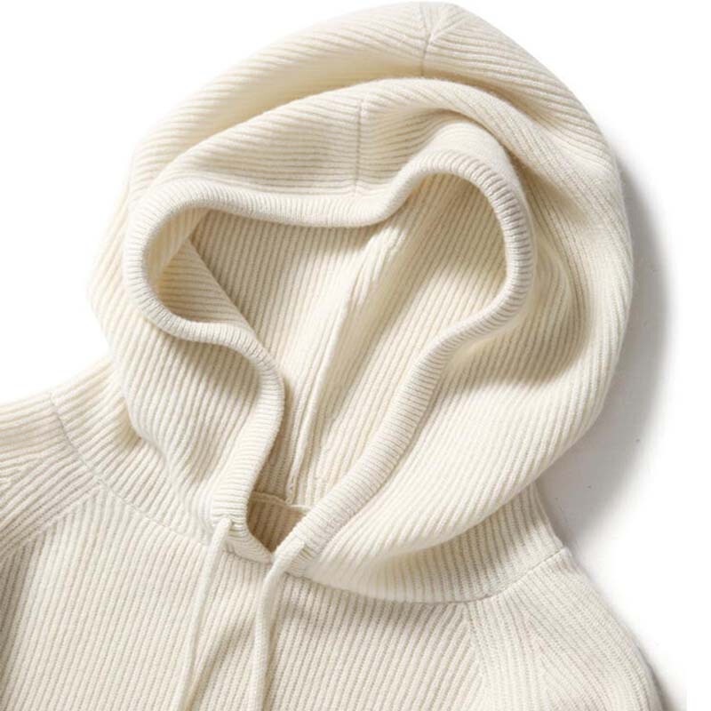 Women's inner sweater with overcoat autumn and winter New wool thickened warm knitted hoodie bottoming shirt fashionable all-matching