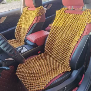 Cross-border Summer Car Cushion Wooden Bead Cool Mat Summer Cool Breathable and Ventilated Single Piece Summer Universal Bead Seat Cushion for Car