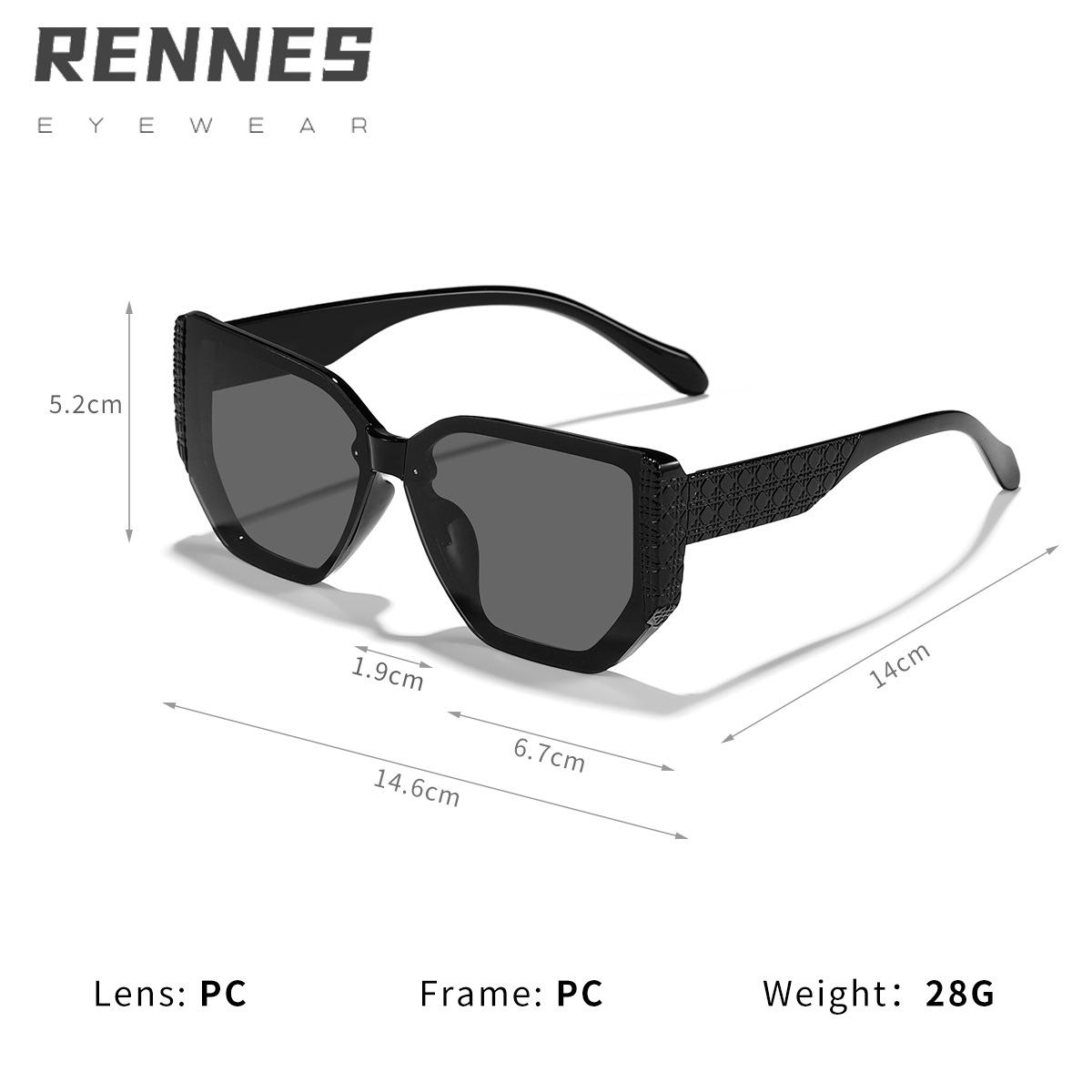 Nuevas gafas de sol poligonales coreanas transfronterizas, gafas de sol de alta gama europeas y americanas