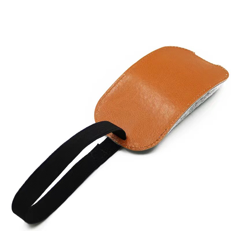 复古风无线鼠标皮革收纳包 出差旅行便携鼠标包 防摔防刮保护套