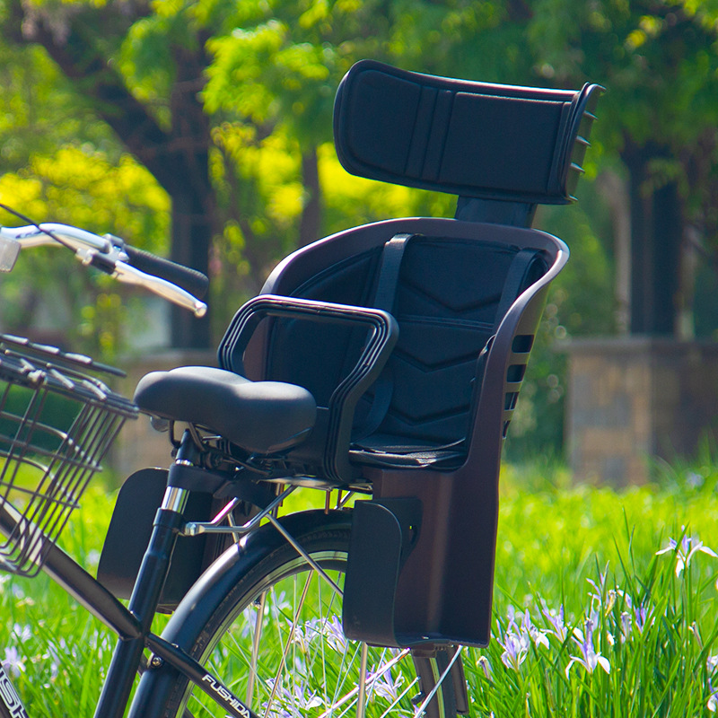 Motorcycle child seat — Diàndòngchē Car Rear Seat - bicycle-model-adjustable-headrest-brown-seat