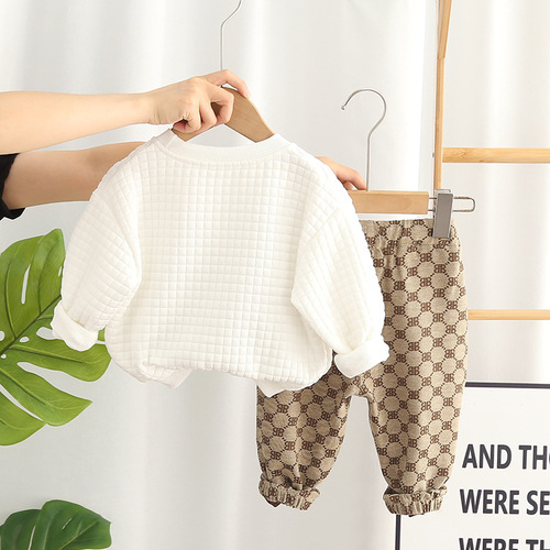 Autumn children's clothing long-sleeved two-piece set Little Rabbit 0-5 years old children's suit casual pants children's autumn clothing drop shipping