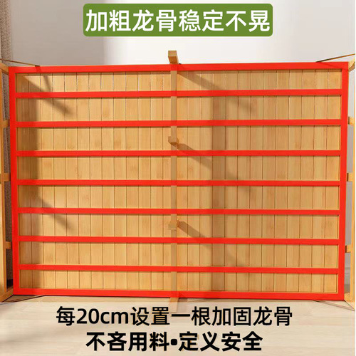Folding Bamboo Bed, Double or Single, Napping or Sleeping Bed, Simple and Durable Wooden Bed, Home Use Bamboo Bed, Portable