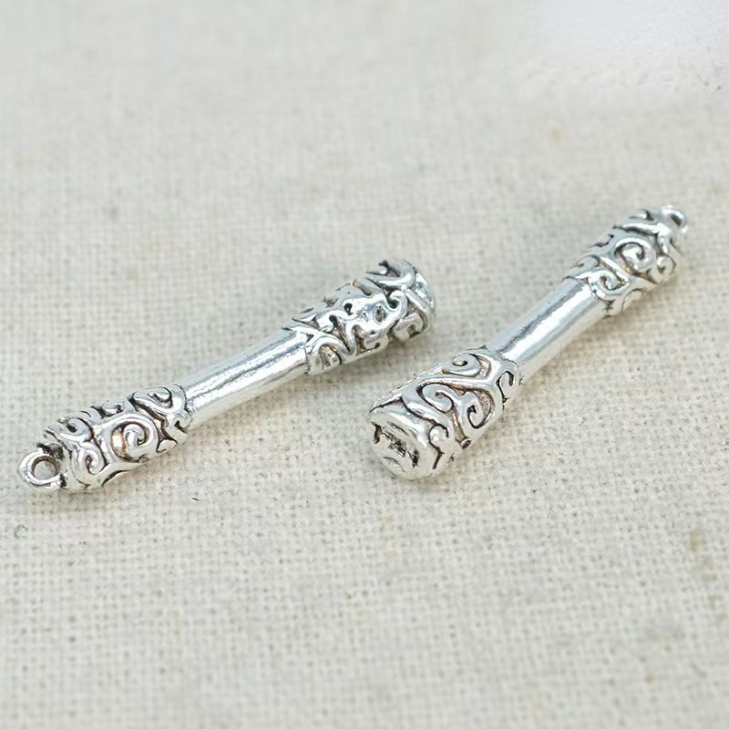 Ciondolo a cerchio dorato Wukong Ruyi del mito nero, lega placcata in argento, dio del mare, ago, accessori per gioielli fai da te_voghion.com