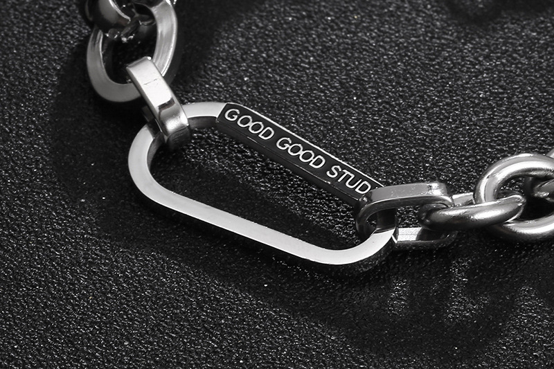 Classic Style Streetwear Geometric Titanium Steel Irregular Polishing Men's Bracelets display picture 4