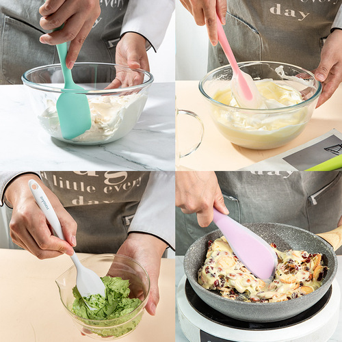 French Bread Baking Tools One-Size Silicone Spatula Cake Cream Whisking Knife High-Temperature Resistant Spatula