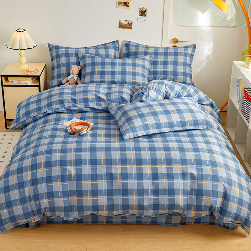[Ligero y transpirable] funda de edredón de algodón de una sola pieza dormitorio de estudiantes individual 150x200 funda de edredón 180x220 plus