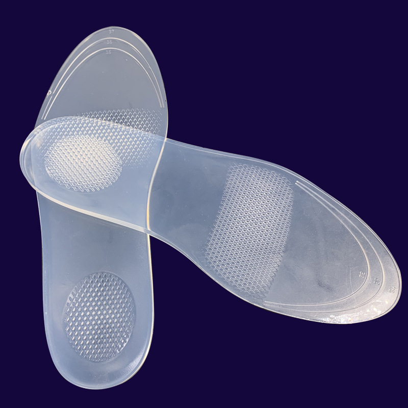 Pizarra de silicona Plantilla de onda plana masaje de absorción de choque cómodo engrosado antideslizante invisible aumento de la altura suave plantilla de la palma completa