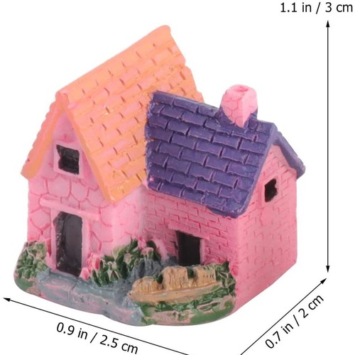 European style country fence villa cartoon bungalow succulent small house house moss micro landscape resin ornaments