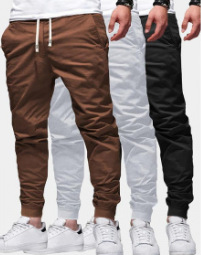 Cross-border High Street nuevos pantalones de color sólido para hombres pantalones deportivos para hombres jóvenes