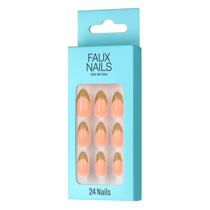 Gold Glitter French False Nails Exported to the Uk Leopard Print French Nail Stickers Acrylic Manicure Sheets