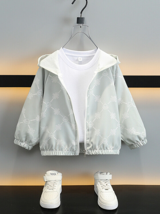 7782 Ropa de Protección Solar para Niños 2026, Chaqueta Ligera con Capucha, Moderna y a la Moda para Niños, Ropa de Verano image 4