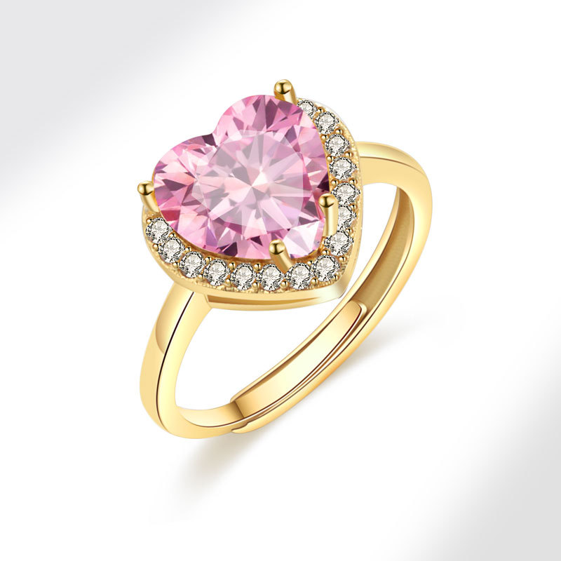 Holiday, Daily Occasion Wholesale Jewelry Modern Style Classic Style Geometric Copper Zircon Plating Adjustable Ring