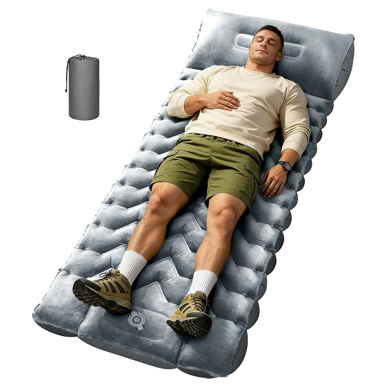 Extra-thickened outdoor inflatable mattress