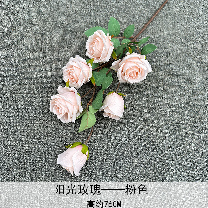 Artificial Rosa sola franela Rosa flor artificial boda decoración del hotel decoración del hogar arreglo de flores flor artificial Rose