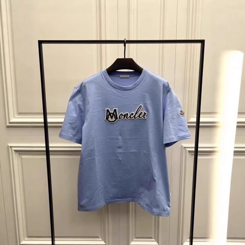 Cross-Border Soft Cotton Jersey Embroidered Logo Round Neck Short-Sleeve T-Shirt, New Spring/Summer Style, Loose Round Neck Cross-Border Soft Cotton Jersey Embroidered Logo Round Neck Short-Sleeve T-Shirt, New Spring/Summer Style, Loose Round Neck
