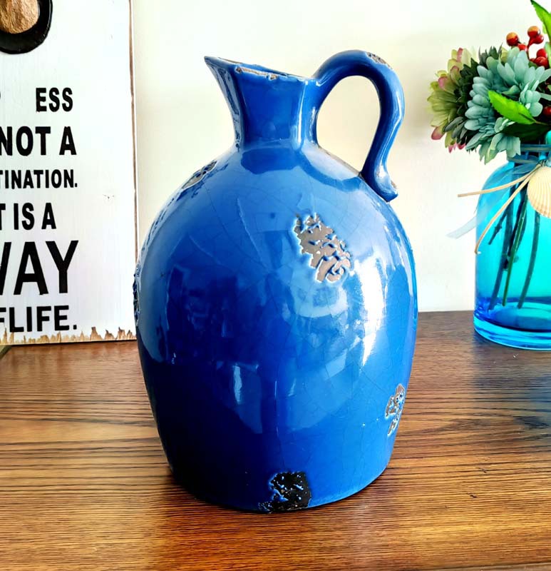 孤品欧式陶瓷摆件复古花瓶美式客厅家居装饰高级感仿古陶瓷插花瓶