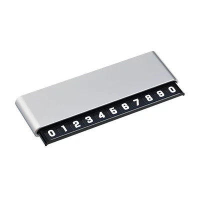 plate special car LOGO temporary – Nömrəli dayanma kartı - silver-p9-parking-card
