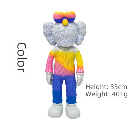 MANDKAWS Sesame Street Standing Pose Internet Celebrity Bear Creative Action Figure Doll Figurine Large Display Piece