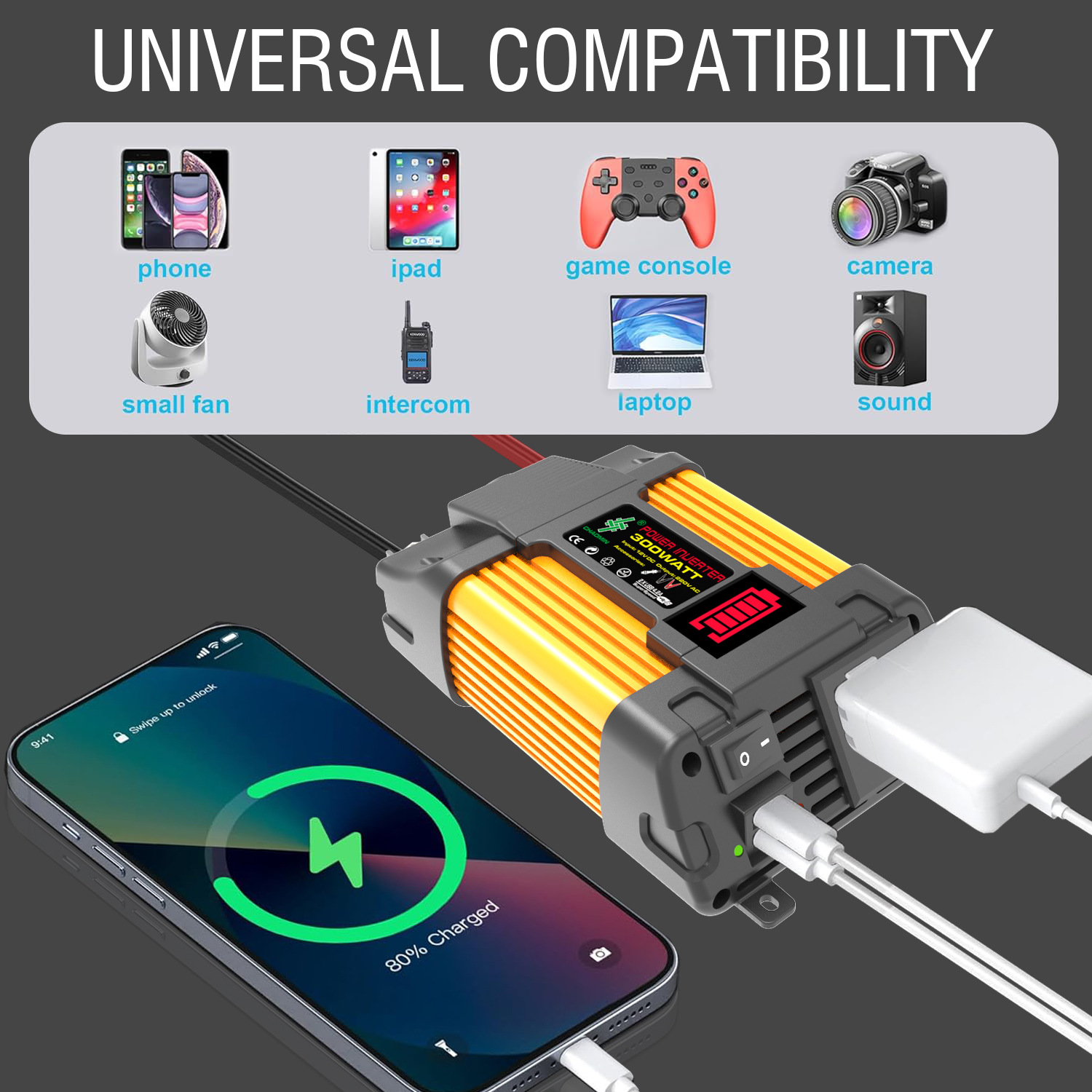 小黄蜂300W 通用插座 6 车载使用2.jpg