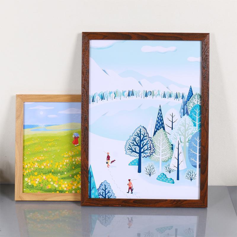 ✅ Simple Wooden Photo Frame for Tabletop Display, Suitable for 4K, 8K, A4 Artwork, Sketches, and Wall-Mounted Frames