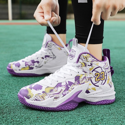 Dropshipping spring and autumn basketball shoes for teenagers and students, shock-absorbing professional men's game shoes