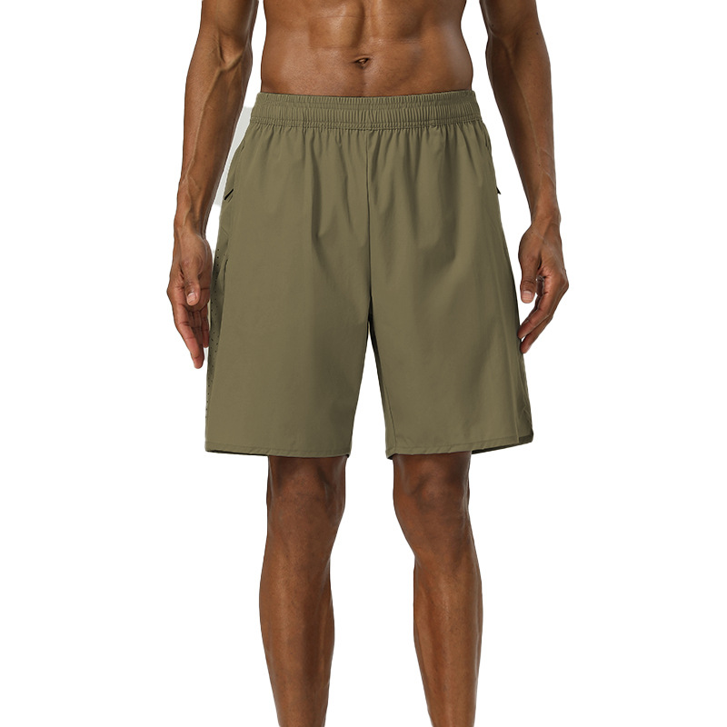 Pantalones cortos de entrenamiento de secado rápido, pantalones deportivos casuales elásticos para hombre, pantalones cortos transpirables de secado rápido para maratón para hombre