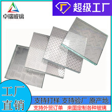 厂家定制防滑玻璃 5mm—12mm楼梯栈道防滑地板防滑玻璃定钢化玻璃