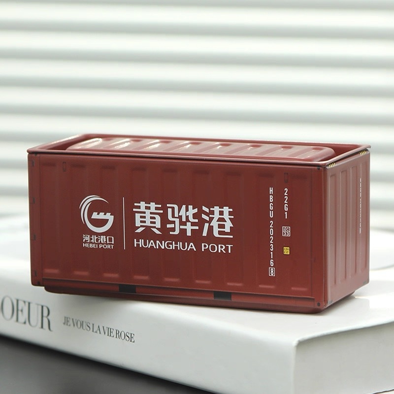 跨境迷你集装箱收纳盒合金微缩模型摆件桌搭盲盒萌粒收纳工业风货|undefined