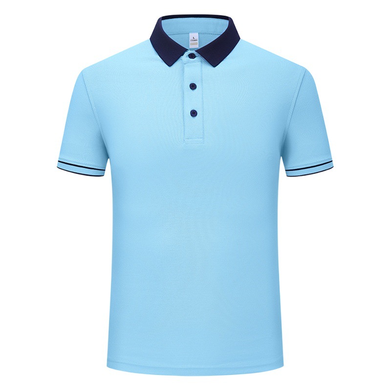 Camiseta de manga corta con cuello, antibacteriana y refrescante, con bloques de color Sorona, polo de verano de alta gama para hombre, con impresión de logotipo personalizado