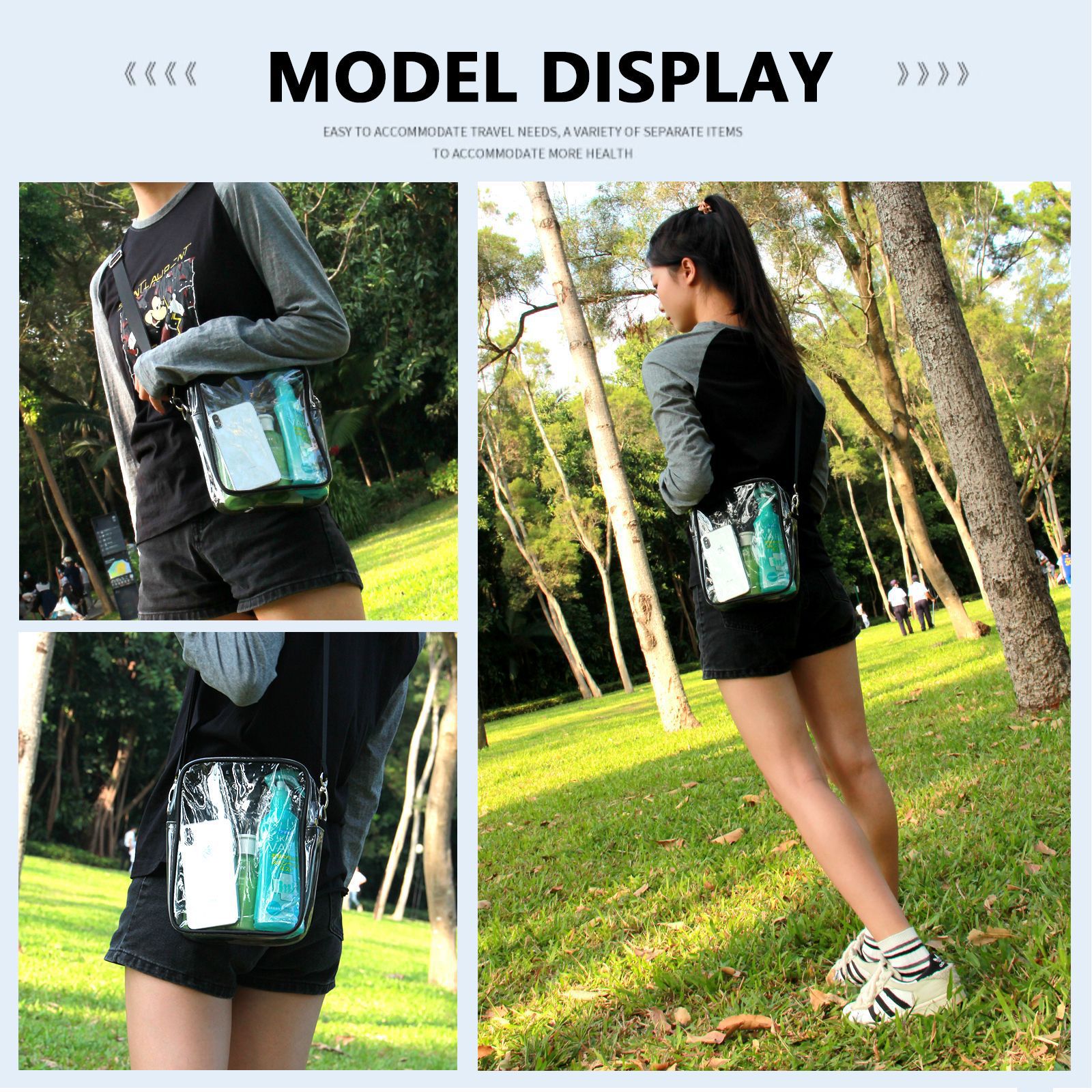 Bolso bandolera transparente, bolso de hombro de PVC, superventas transfronterizo, bolso de gelatina, versátil, simple, impermeable, pequeño bolso cuadrado, fabricante, stock listo