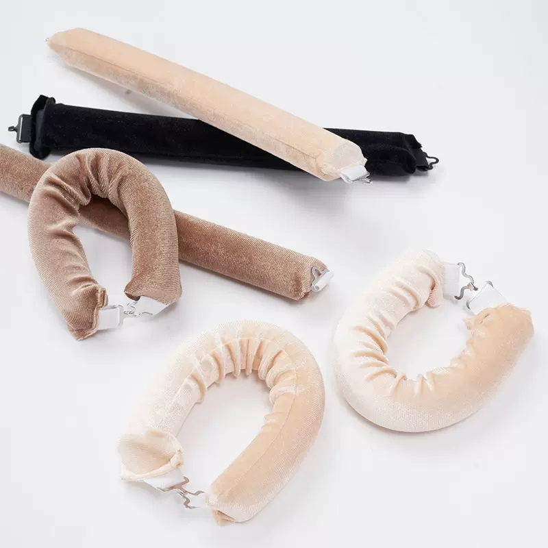 跨境睡觉懒人无热盘发器现货批发欧美简约大波浪加粗卷发棒不伤发