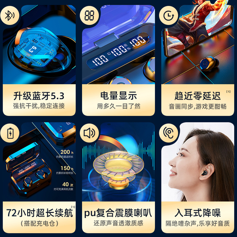 Comercio exterior transfronterizo M19 M10 M90 F9 - 5C M28 auriculares Bluetooth TWS auriculares inalámbricos deportivos de pantalla digital táctil
