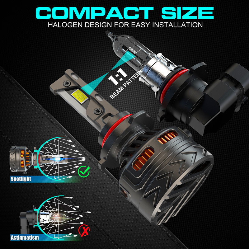 Lámparas LED de alta potencia superbrillante de 300W para automóviles H1 / H4 / H7 / H11 / H13 / 880 / 9004 / 9005