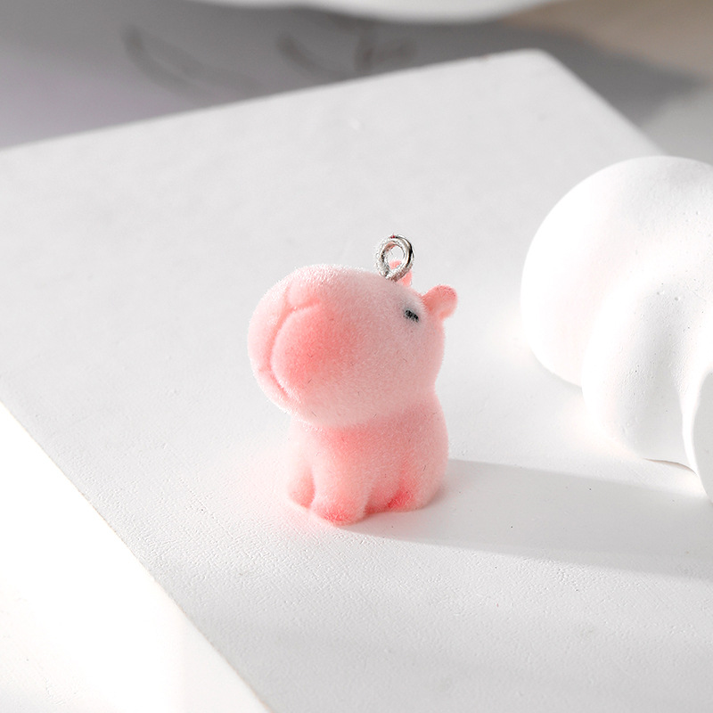 57g Weight Pendant Jewelry Making Type DIY Jewelry Accessories Classification 10 PCS/Package Quantity Resin, Flocking Material Animal Pattern All Seasons Season Epoxy Design Cartoon Style, Cute Style 10 PCS/Package Resin Flocking Animal Pendant 7
