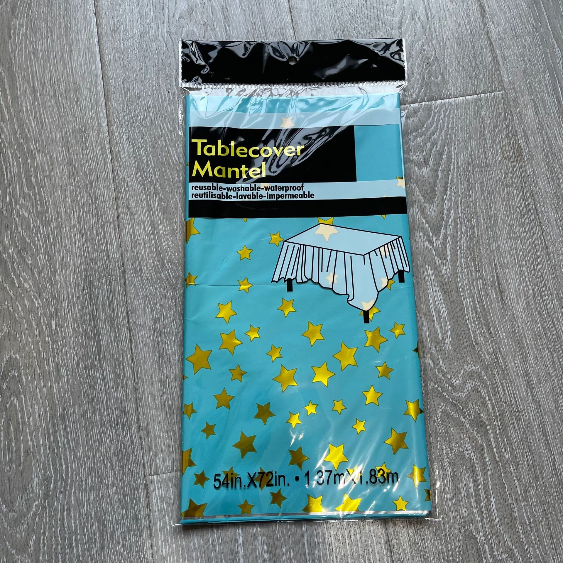 Mantel desechable para Amazon con pequeños puntos dorados/plateados