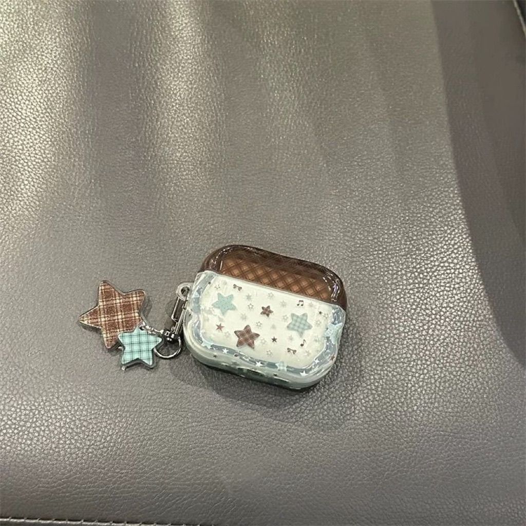 Ins estrella de chocolate para AirPods4 generación de Apple auriculares cubierta AirPodspro2 / 3 cubierta Bluetooth image 2