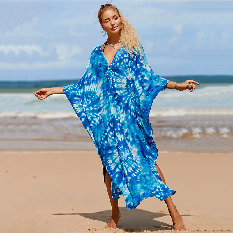 224g Weight Sunscreen Shirt Outerwear Type 3/4 Length Sleeve Sleeve Length Polyester Fabric Type Long Top Length V Neck Neckline Printing, Leopard Pattern Spring&Summer Season Women's Gender Vacation, Beach Style Women's Printing Leopard Vacation Beach Cover Ups 114