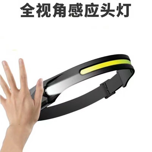 Inductive USB Charging Waterproof Dual-LED Strong Light Running Headlamp for Outdoor Hiking, Camping and Wilderness Use