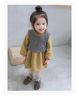 Children's dress with sleeves girl's, vest, Korean style, autumn, long sleeve