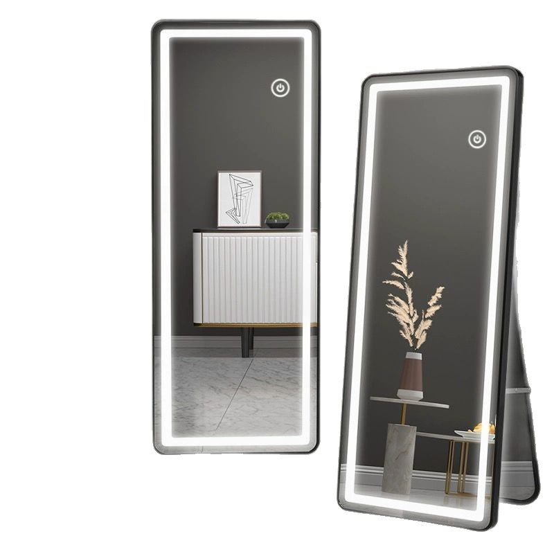 Espejo de prueba de suelo, espejo luminoso, espejo de cuerpo entero, espejo luminoso de suelo, espejo inteligente de suelo