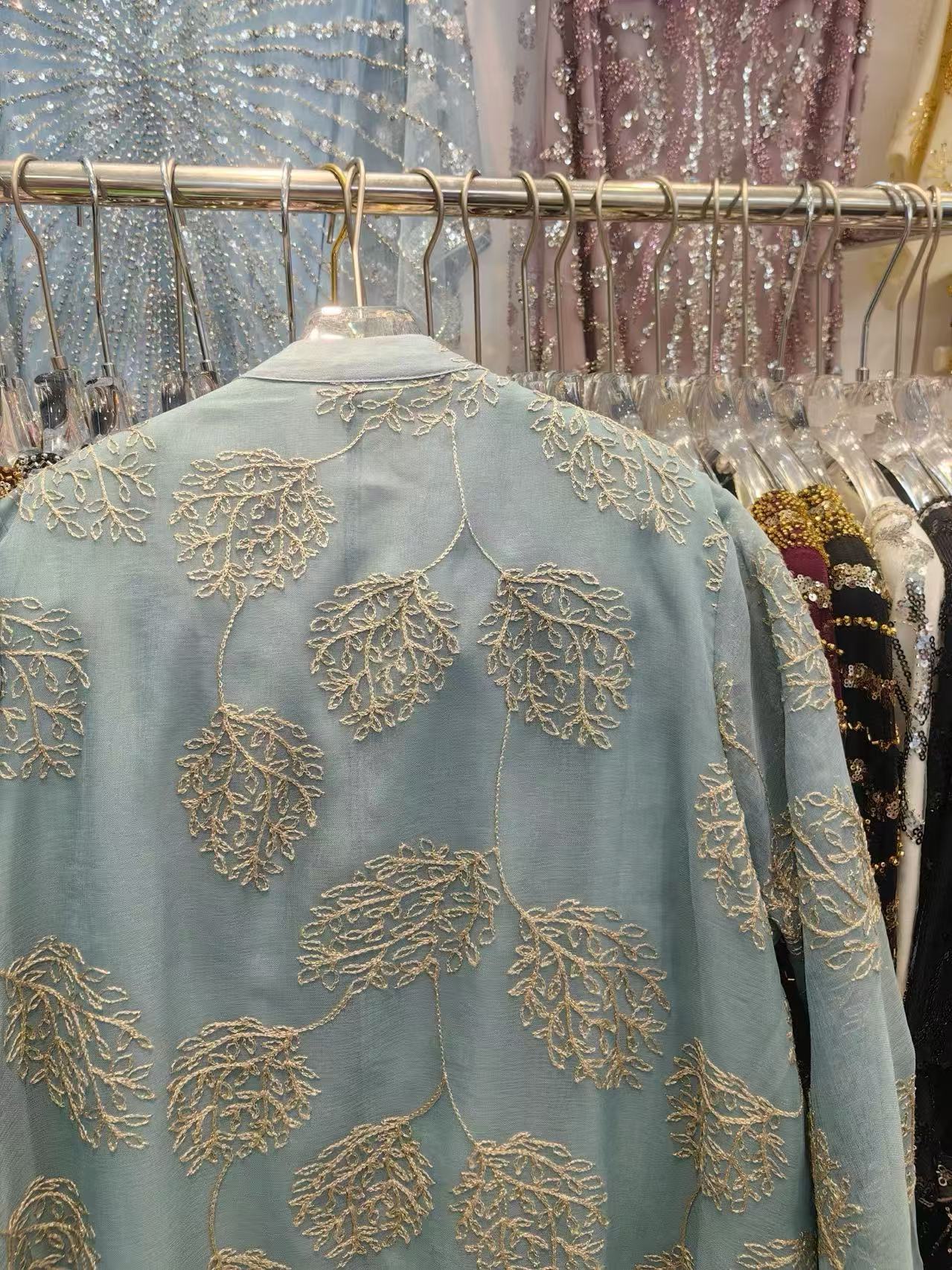 Middle Eastern Foreign Trade Heavy-duty Embroidered Robe For Women, 2025 New Design, Loose Fit, Plus Size, Long-sleeved_ecoleips.com