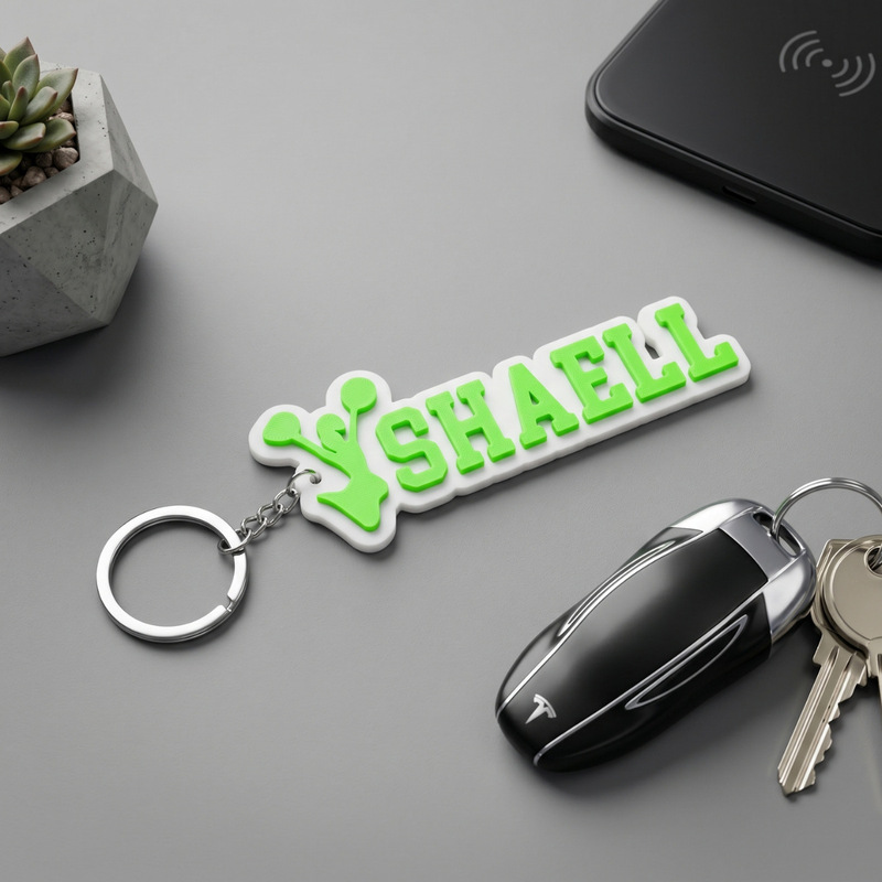 Personalized Cheerleading 3D Name Keychain, Personalized Letter Keyring with Sturdy Metal Chain