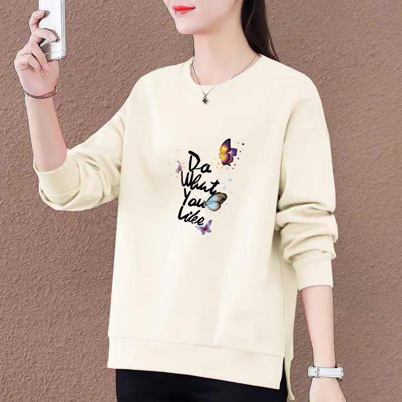 [100 cotton] autumn 2022 new cotton ladies vests women Korean version of loose hem split crew neck jacket