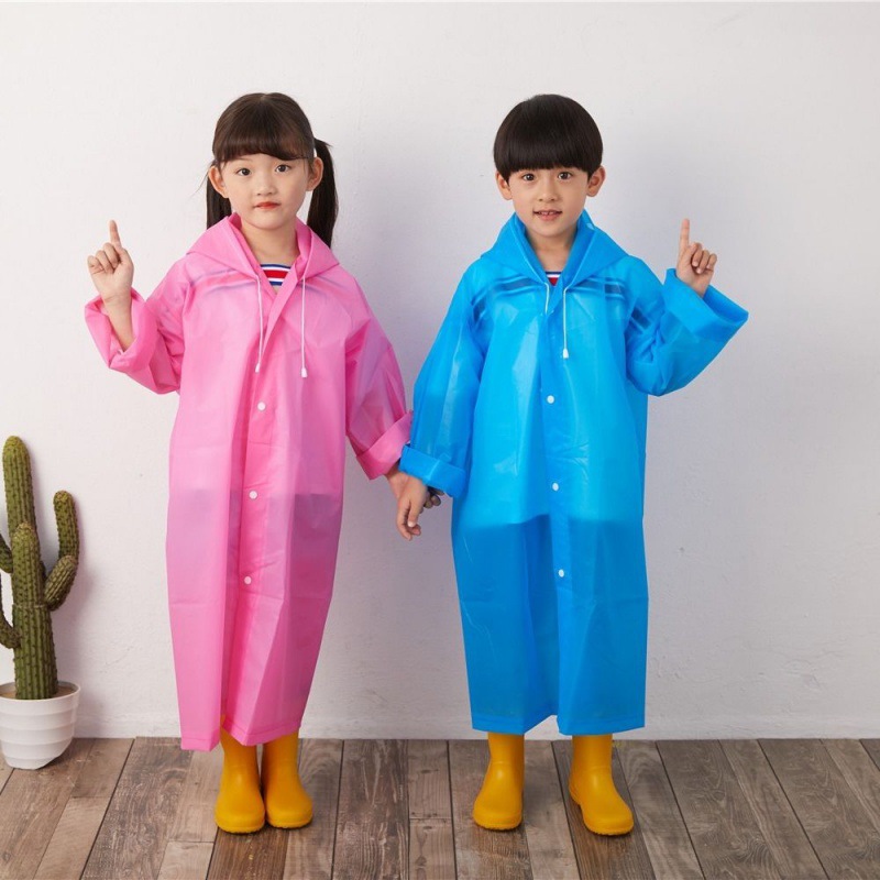 儿童雨衣批发价EVA徒步户外旅游小学生跨境电商批发亚马逊代发厂