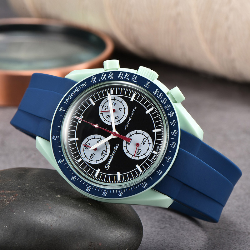 Manufacturer Wholesale Wish Aliexpress Men's Quartz Watch High-Quality Popular European Six-Pin Luminous Tape Watch