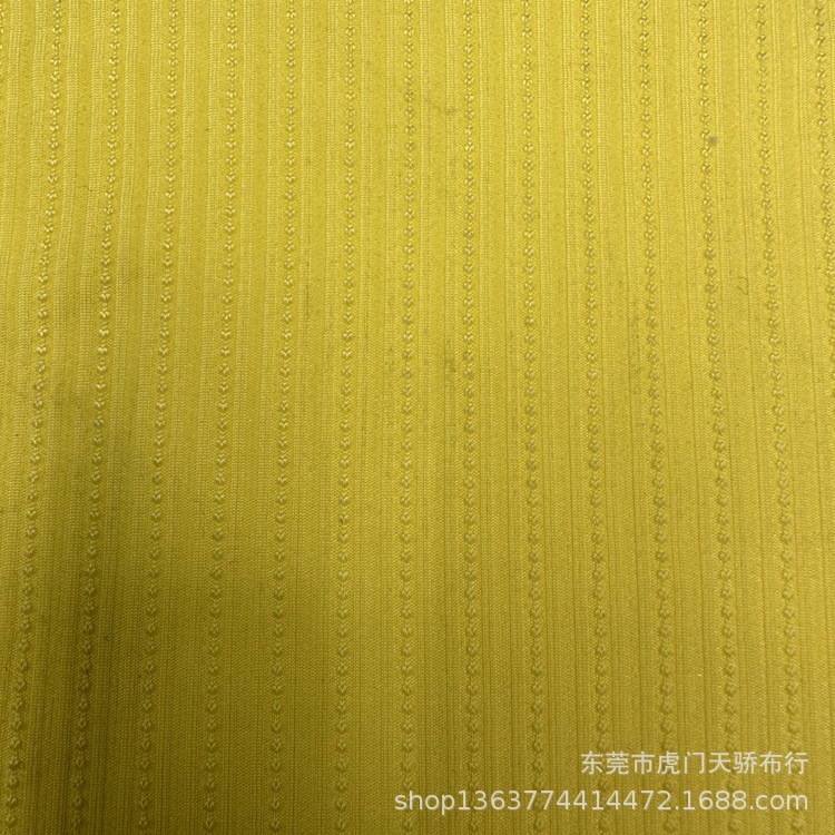 现货新款针织罗纹提花布 180克水晶芭比纹罗纹坑条 女装泳装面料
