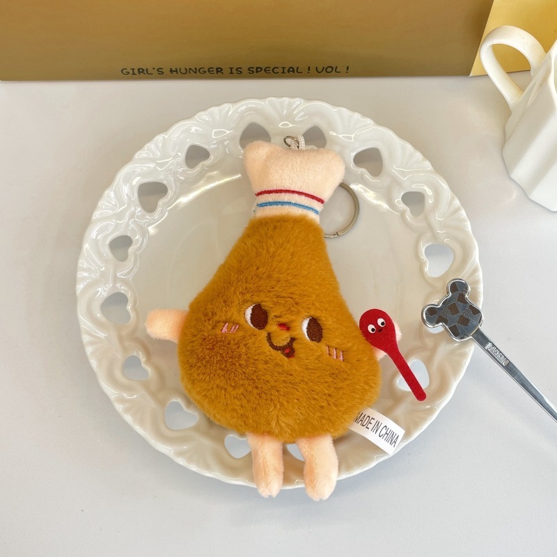 趣味のシミュレーションの食べ物のぬいぐるみのぬいぐるみのペンダントのキーホルダーのタコのサンドイッチの人形は牛の角のカバンの子供を賛美することができます。|undefined