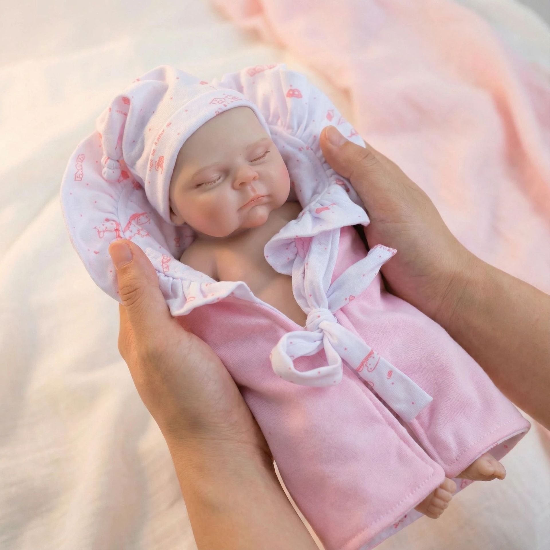 12 pulgadas Q-bala sólida cubierta de polvo pascale muñeca de simulación de juguete para niños de silicona sólida de Navidad